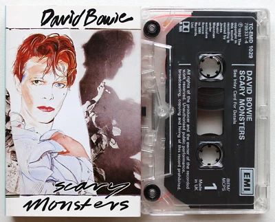 DAVID BOWIE - SCARY MONSTERS (EMI TCEMD1029) 1992 UK CASSETTE REISSUE REMASTERED - Image 1 of 3