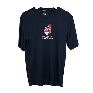 Chief Wahoo Cleveland Indians MLB T-Shirt Sport Tek Crew Neck Short Sleeves Sz S - Picture 1 of 11
