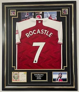 Framed David Rocastle Signed Display with SHIRT Jersey Autographed ! - Picture 1 of 3