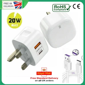 Fast Cable For Motorola Moto G30 G10 E40 G20 E20 Type C Charger Charging Lead - Picture 1 of 10