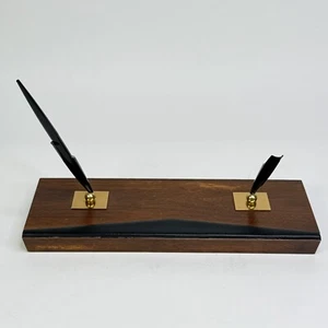 Disco MCM vintage legno e pelle? Set penna doppia con portapenne Parker e 1 penna - Foto 1 di 22