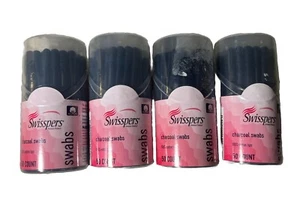 Menge 4 Swisspers anthrazit schwarz Q Tip 100% Wattestäbchen fusselfrei 50ea 200 insgesamt* - Bild 1 von 1