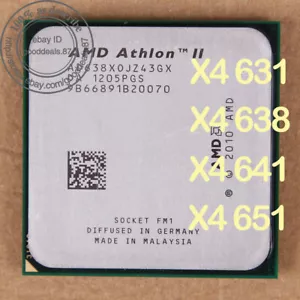 Procesador de CPU AMD Athlon II X4 651 X4 641 X4 638 X4 631 zócalo FM1 - Imagen 1 de 5