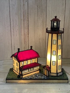 Coastal Heritage Stained Glass Replica Lighthouse, Sandy Hook, NJ by Bill Job - Picture 1 of 10