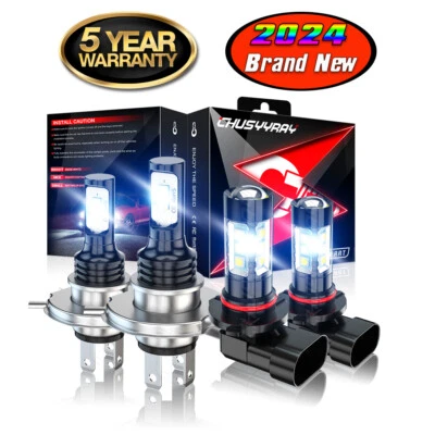 Combo LED Headlight H4 9145 For Toyota Tacoma 2005 2006 2007 2008 2009 2010 2011 - Image 1 of 4