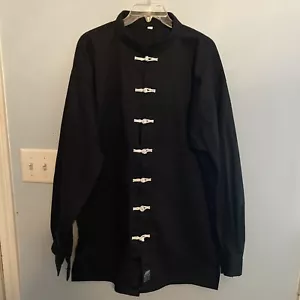 Kung Fu Martial Arts Uniform 200cm Black - Picture 1 of 9