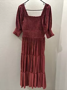 Vestido midi de terciopelo ajustado Vivaldi BALTIC BORN talla M en Marsala - Imagen 1 de 2