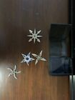 Shuriken kit different shape in leather cover stainless steal