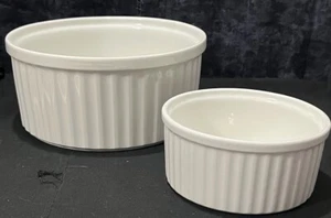 Pair Of Arabia made In Finland Casserole Bowls 5in 7in No Lids Collectible Dish - Picture 1 of 10
