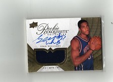 2007-08 UD EXQUISITE GOLD AUTO AUTOGRAPH JERSEY PATCH SEAN WILLIAMS RC #42/51