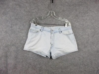 Vintage Levi's 647 Shorts Womens W33 L Junior 13 Blue Denim Button Fly Y2K 2001 - Image 1 of 4