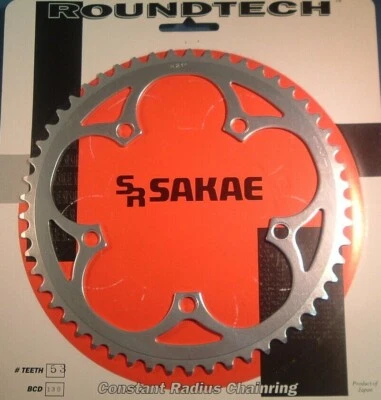 SR Japan 211 Roundtech 53T Chainring- Vintage NEW/NOS 130BCD- 5/6/7/8/9-Spd-NIB  - Image 1 of 4