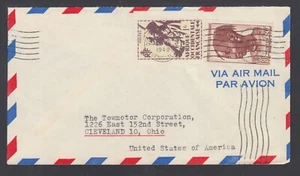 French West Africa Sc 24, 53 on 1949 Air Mail cover DAKAR to CLEVELAND, VF - Picture 1 of 2