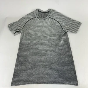 Camisa para hombre Lululemon Metal Vent Tech Live In Practice gris jaspeado a rayas S - Imagen 1 de 7