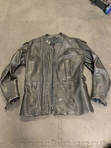 Seltene Vintage Herren Motorrad Hein Gericke Lederjacke. Schwarzes Leder. Gr: 42 - Bild 1 von 24