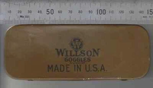 GAFAS WILLSON Z12 DE COLECCIÓN CON ESTUCHE DE HOJALATA ORIGINAL MODELO Z12 1922 RARAS - Imagen 1 de 13