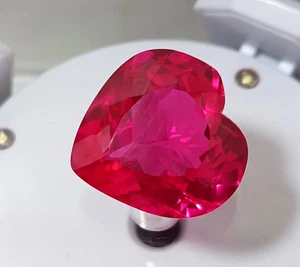 Zafiro Rosa Caliente Natural Ceilán Corte Corazón Suelto GEMSTON 65.20 Ct CERTIFICADO GIE - Imagen 1 de 6
