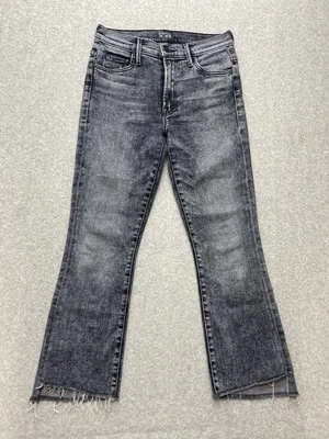 Jeans Madre Mujer 27 Gris Lavado Oscuro Insider Corte Paso Fray Hecho en EE. UU. Foto 1 de 4