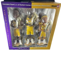 Forever Collectibles Lakers Back 2 Back 3 Pack Shaq Kobe Fisher Bobblehead NEW - Picture 1 of 1