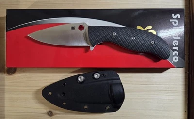 Spyderco Mule Team MagnaMax Plain Edge (MT46P) w/ Scales and Sheath  - Image 1 of 4