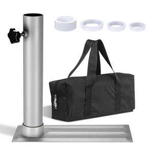 Supporto metallo ruota portellone argento per palo bandiera 25' 20' 30' FT - Foto 1 di 9