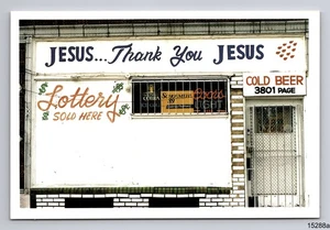 Thank You Jesus Liquor Store 3801 Page North St Louis MO Wm. Stage 1997 Postcard - Picture 1 of 4