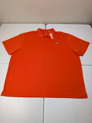 Denver Broncos Polo Para Hombres 3XL XXXL Naranja Cortador Buck Fútbol Golf NUEVO CON ETIQUETAS NUEVO Foto 1 de 4