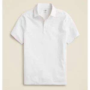 NUEVO CON ETIQUETAS J. Polo Crew Mediano Slim Performance Piqué Blanco - Imagen 1 de 5