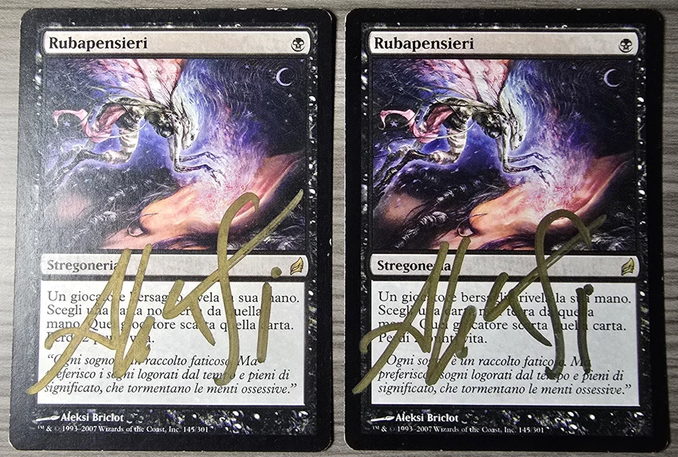 Thoughtseize x2 - Italian (Signed by Artist) Magic the Gathering MTG! - Image 1 of 1