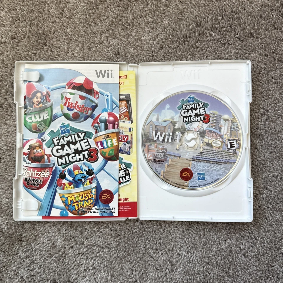 Hasbro Family Game Night 3 (Nintendo Wii, 2010) - CIB Complete - Tested - Image 1 of 3