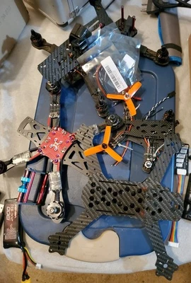 Racing FPV Quadcopter Drone Lot & Radio - Image 1 of 4