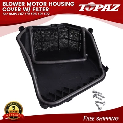 Cubierta de carcasa del motor del ventilador con filtro para BMW F07 F10 F06 F01 F02 64119216222 Foto 1 de 4