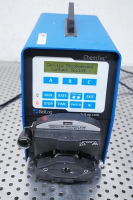 CHEMTEC SCILOG  VARIABLE SPEED PRECISION PERISTALTIC PUMP Tandom 1081 Head - Image 1 of 4