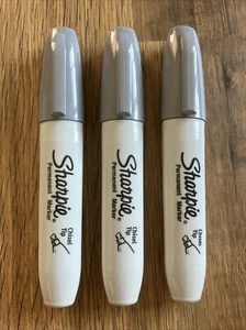 Marcador Permanente Sharpie Genuino Profesional Cincel Gris Pizarra (3 MARCADORES) B/NUEVO - Imagen 1 de 12