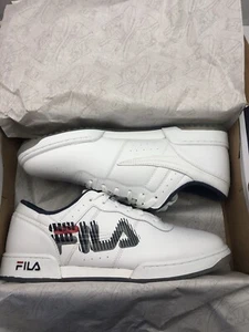 Fila Original Fitness Graphic # 1FM00700 125 White Navy Men Size 13 - Picture 1 of 11