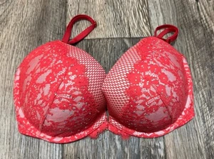 Victoria Secret Very Sexy Push Up Bra 32DDD Pink/Red - Picture 1 of 3