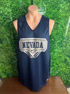 Nevada Wolf Pack Basketball Reversible Practice Jersey #10 Navy/Gray Nike 2XL - Picture 1 of 9