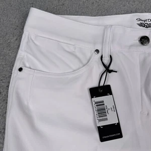 Straight Down Ace Pants Womens XL White Golf Stretch New With Tags - Picture 1 of 16