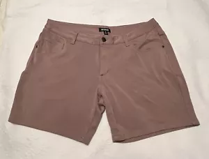 St33le Hazel Light Brown 3” Stretch Knit Jeans Shorts Sz 32 - Picture 1 of 7