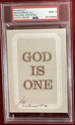 Muhammad Ali Signed Pamphlet Islam Boxing Cassius Clay Auto God PSA/DNA Mint 9 - Image 1 of 4