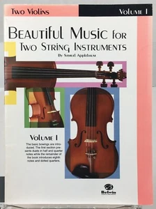 Beautiful Music For Two String Instruments Volume I By Samuel Applebaum Violin - Picture 1 of 5