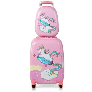 2PC Kids Carry On Luggage Set 12" Backpack and 18" Rolling Suitcase for Travel - Picture 1 of 10