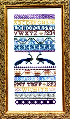 ROYAL COLORS Band Sampler 4, Golden Thread Designs Embroidery Pattern - Image 1 of 3