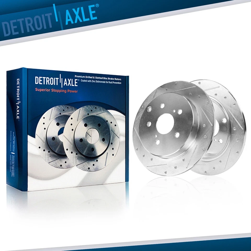 Rotores de freno de disco traseros perforados de 11,42" (290 mm) para Toyota Mirai Prius V 2012-2020 Foto 1 de 4