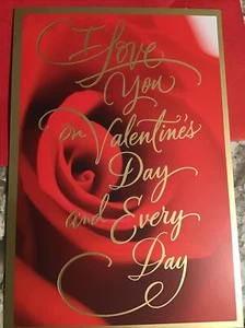Valentine's Day Love You W/ TRACKING Wife Husband 5.5”x8” Hallmark Greeting Card - Picture 1 of 8