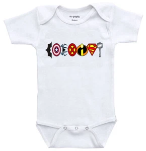 "Coexist Superheroe play" Custom baby romper bodysuit shirt by nu-graphix design - Picture 1 of 10