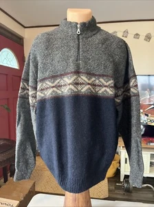 New W/Out Tags Made In USA Large Lands’ End Wool Blend Sweater NOS - Picture 1 of 13