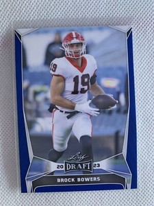 2023 Leaf Draft  18 Brock Bowers  Rc