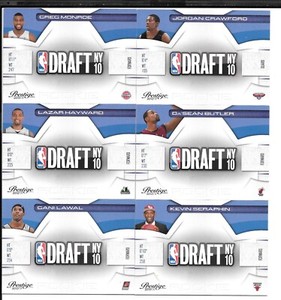 GREG MONROE JAMAL CRAWFORD ROOKIE LOT SERIAL /499 2010-11 PRESTIGE DRAFT CLASS
