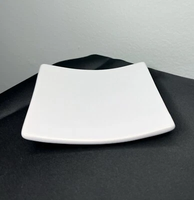 Crate & Barrel Curved Square Appetizer Hors d'Oeuvres Cheese Snack Plate 4.5” - Image 1 of 4